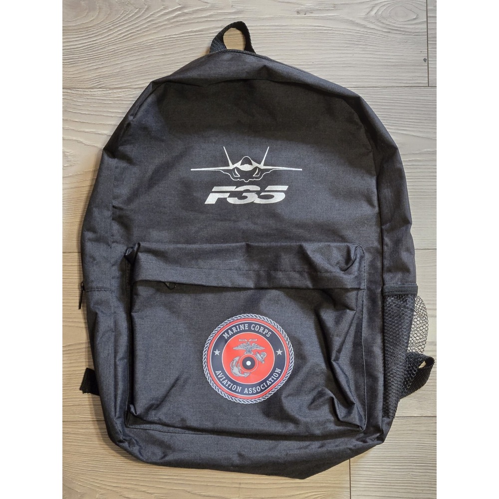F-35 LIGHTNING II Travel Backpack NEW Black Marine Corps Aviation USMC NWOT